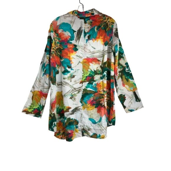 Lafayette148  women's oversized shirt Medium multi 42 Chest 48 Hip. Never worn - Picture 4 of 13